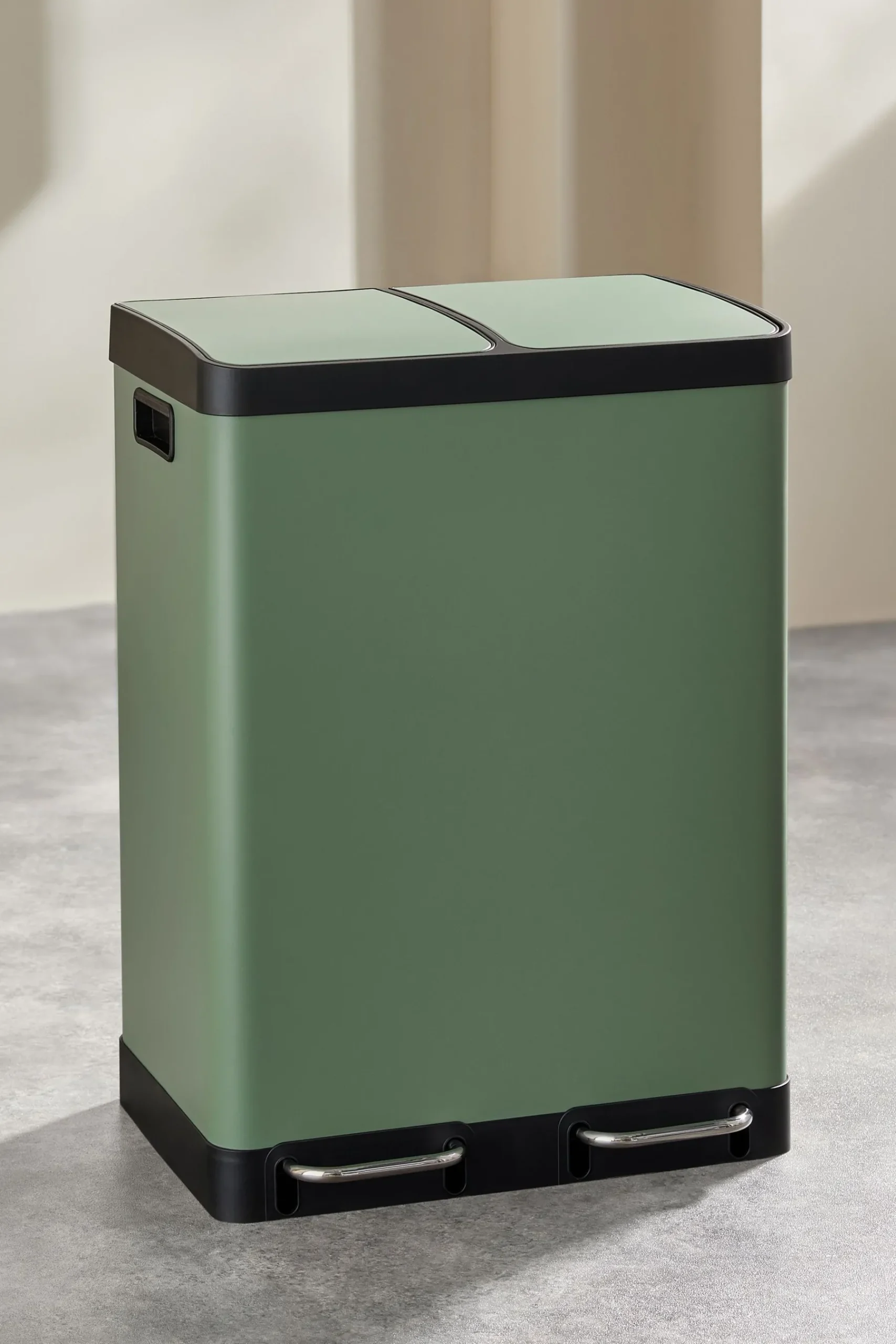 2 Section Recycling and Waste Colter Bin*MADE.COM Sale