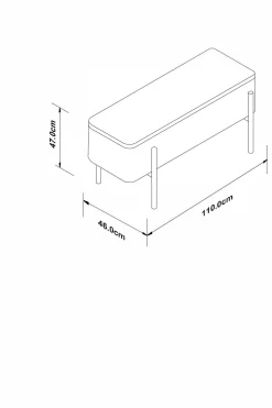 Asare Storage Ottoman Bench*MADE.COM Outlet