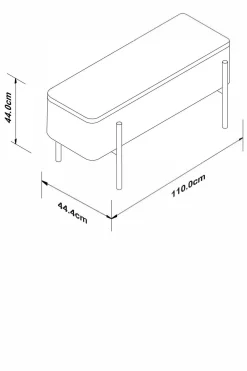 Asare Storage Ottoman Bench*MADE.COM Outlet