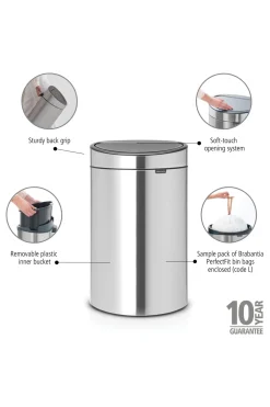 New 40L Touch Bin*Brabantia Discount