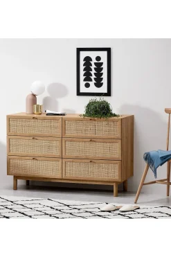 .COM Pavia Natural Rattan Wide Chest of Drawers*MADE.COM Cheap