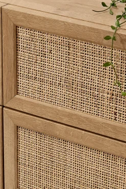 .COM Pavia Natural Rattan Wide Chest of Drawers*MADE.COM Cheap