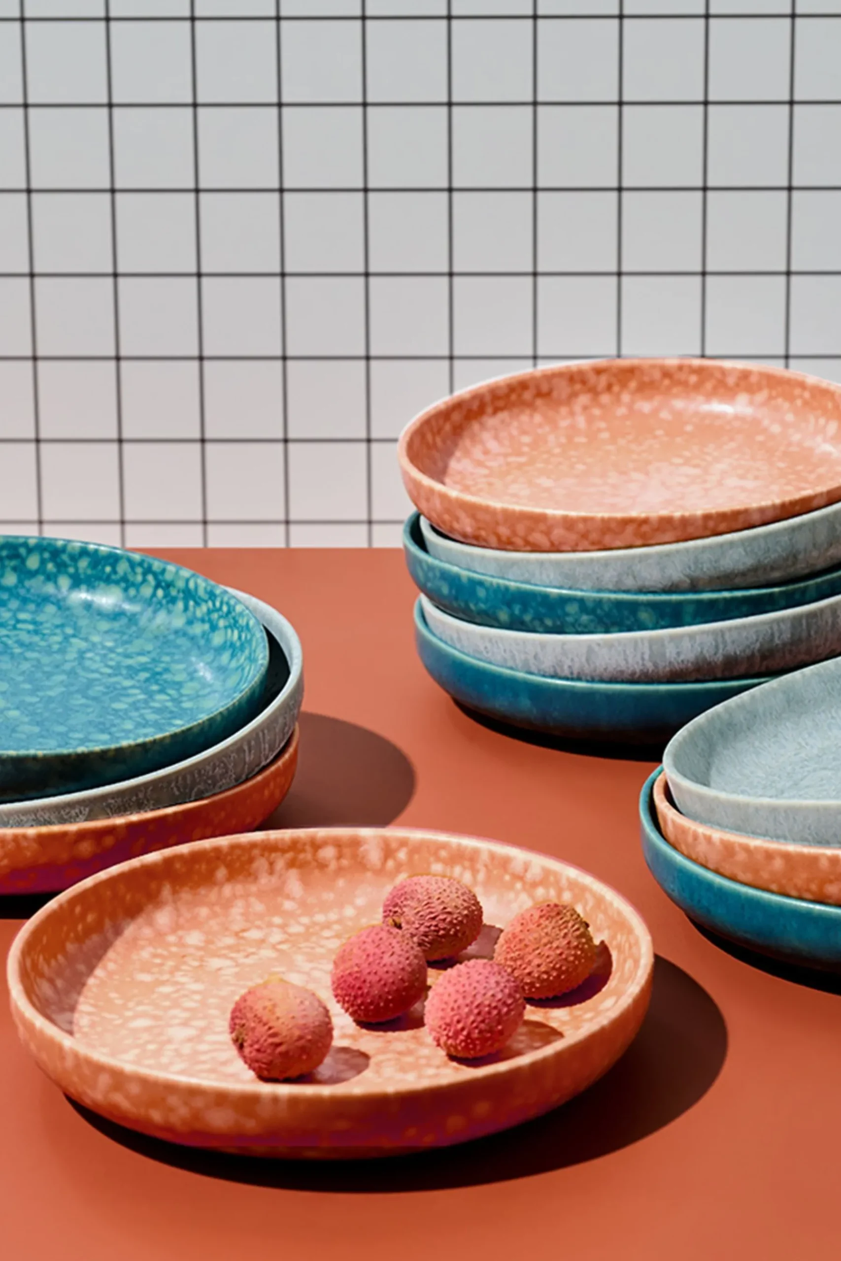 Set of 4 LoHo Reactive Glaze Pasta Bowls*Curateology Best