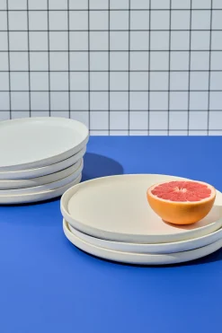 Set of 4 LoHo Reactive Glaze Dinner Plates*Curateology Flash Sale