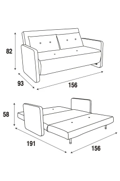 Haru 2 Seater Sofa Bed*MADE.COM Store