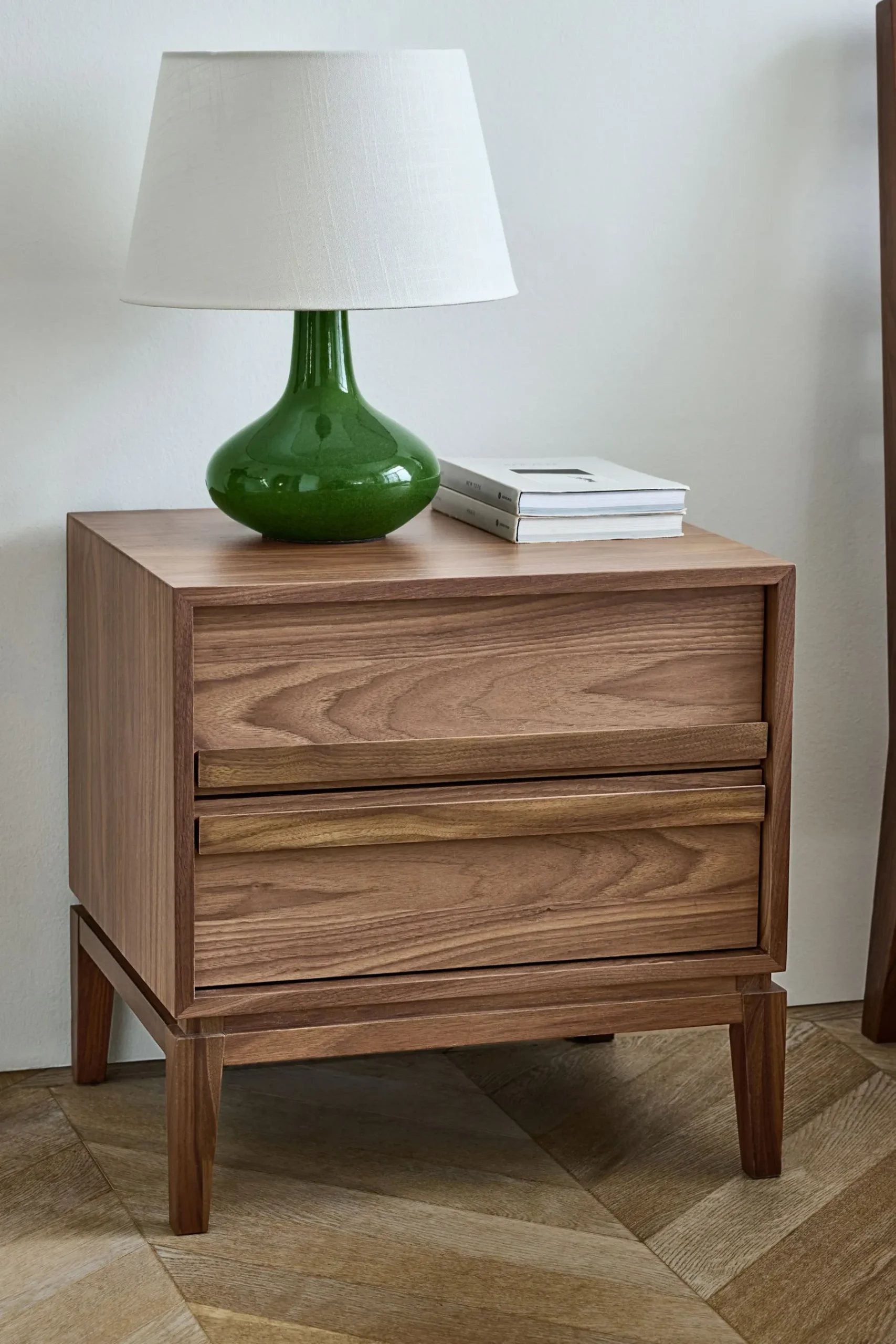 Belgrave Walnut 2 Drawer Bedside*Jasper Conran London Fashion