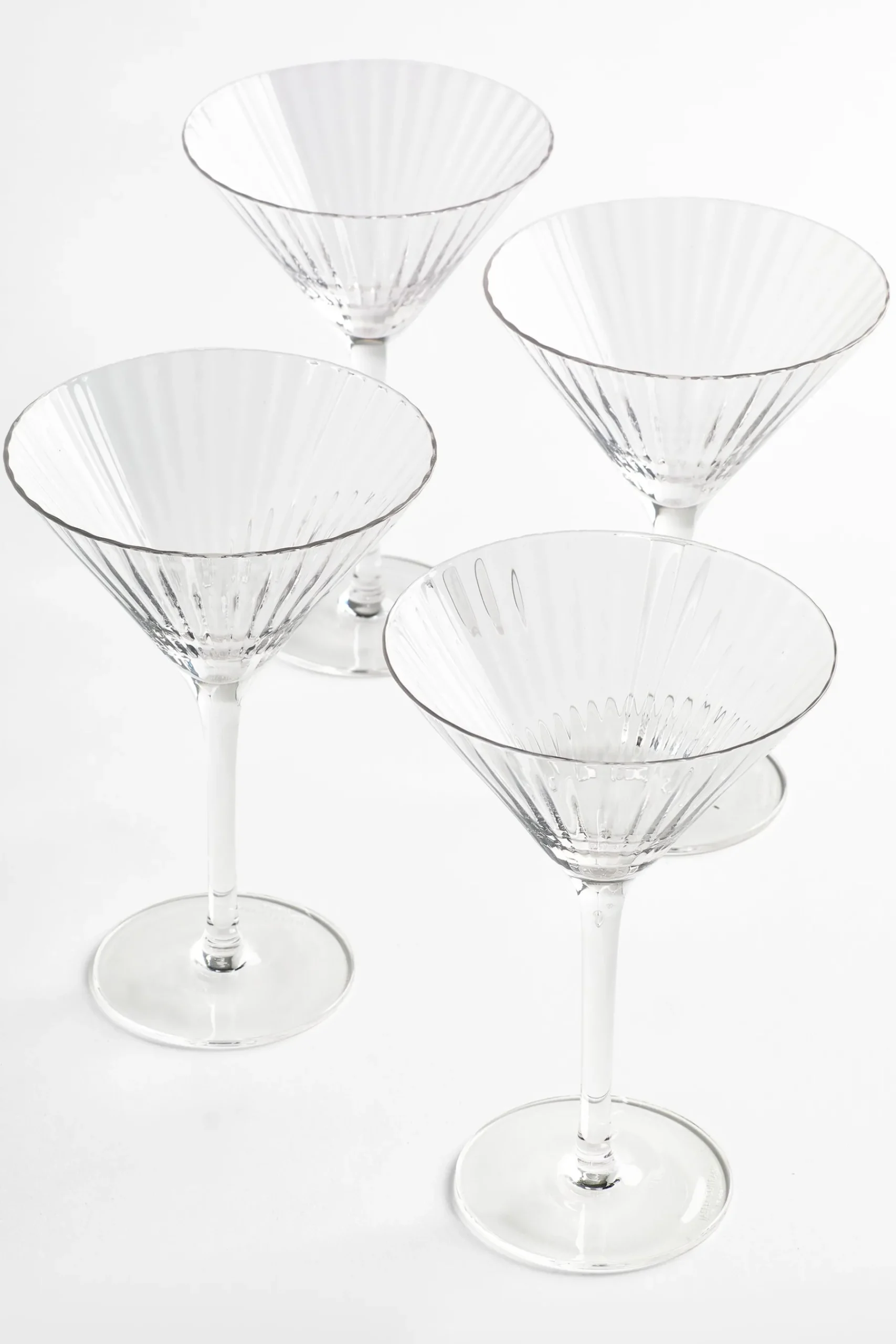 Set of 4 Fluted Martini Cocktail Glasses*Jasper Conran London Cheap