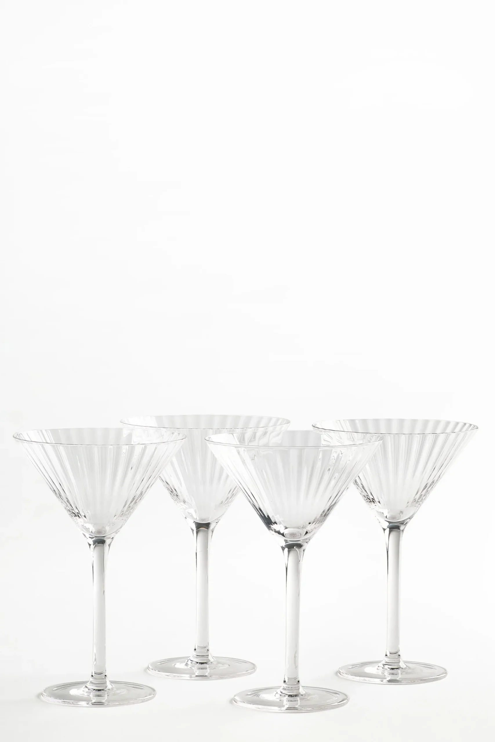 Set of 4 Fluted Martini Cocktail Glasses*Jasper Conran London Cheap