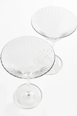 Set of 4 Fluted Martini Cocktail Glasses*Jasper Conran London Cheap