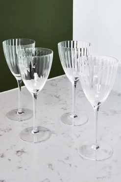 Set of 4 Fluted Wine Glasses*Jasper Conran London Flash Sale