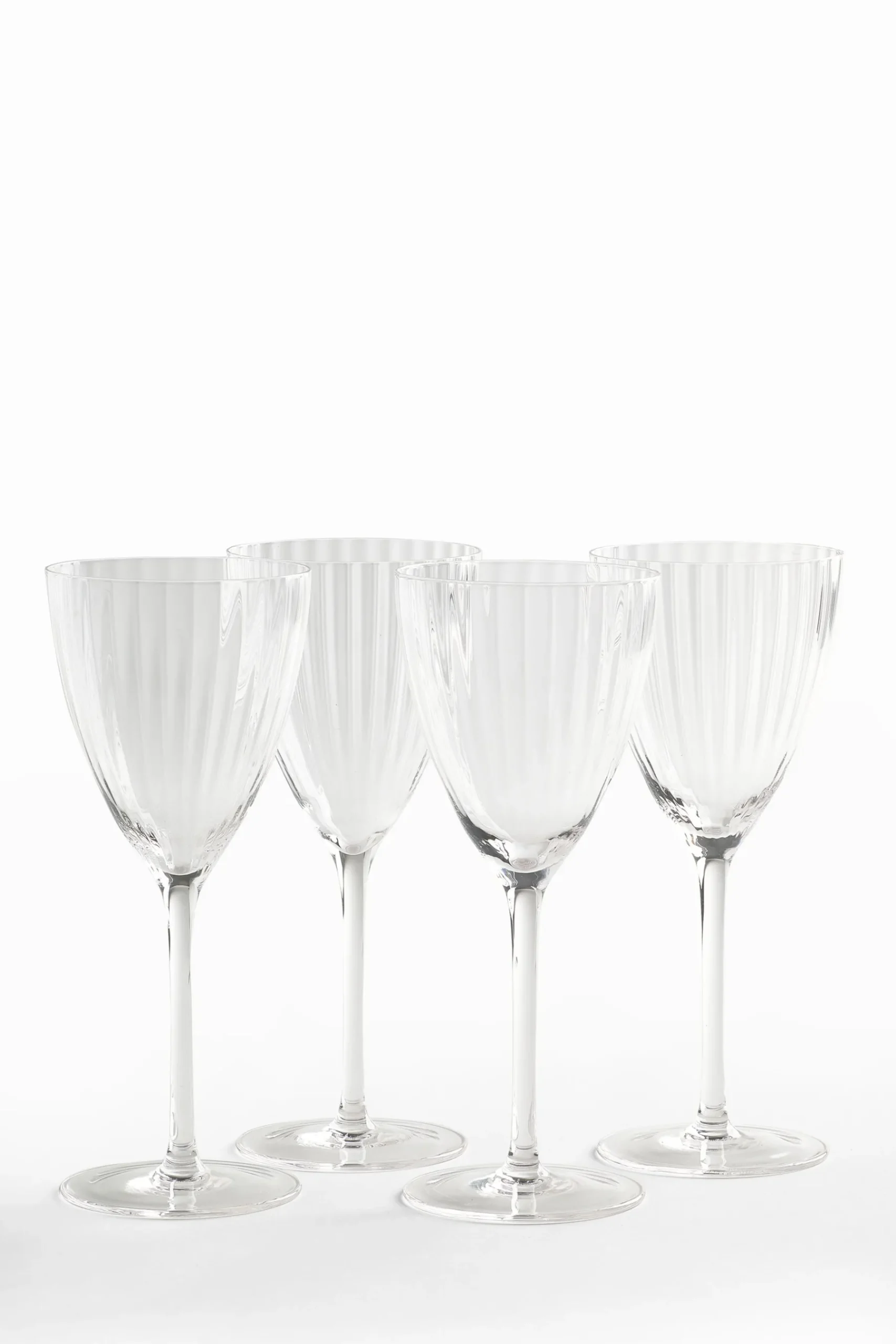 Set of 4 Fluted Wine Glasses*Jasper Conran London Flash Sale