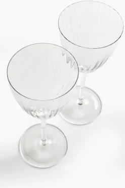 Set of 4 Fluted Wine Glasses*Jasper Conran London Flash Sale
