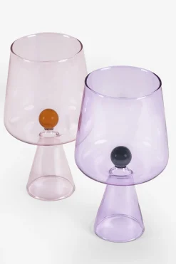 Set of 2 Ball Detail Wine Glasses*Novogratz Best