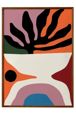 Flora Framed Wall Art Print in Dark Oak Frame*Paper Collective Store