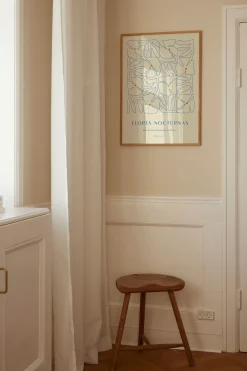Flores Nocturnas 01 Framed Wall Art Print in Natural Oak Frame*Paper Collective Store