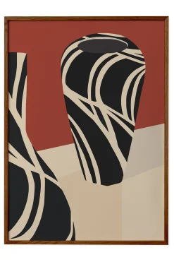 Kyrr Vase I Framed Wall Art Print in Dark Oak Frame*Paper Collective Shop