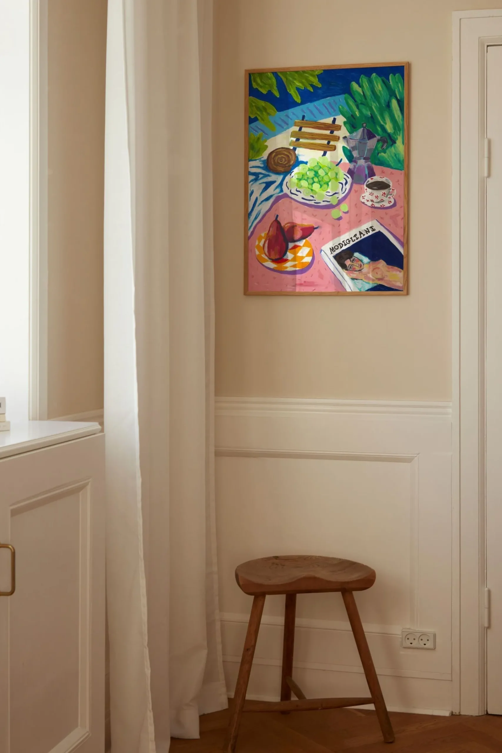 Modigliani in the Garden Framed Wall Art Print in Natural Oak Frame*Paper Collective Store