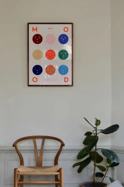 Nine Moods Framed Wall Art Print in Dark Oak Frame*Paper Collective Clearance