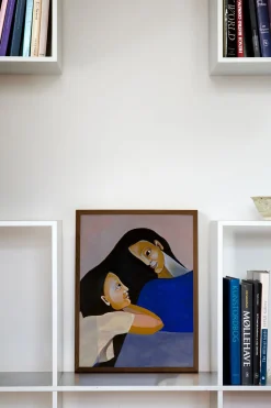 Sisters II Framed Wall Art Print in Dark Oak Frame*Paper Collective Cheap