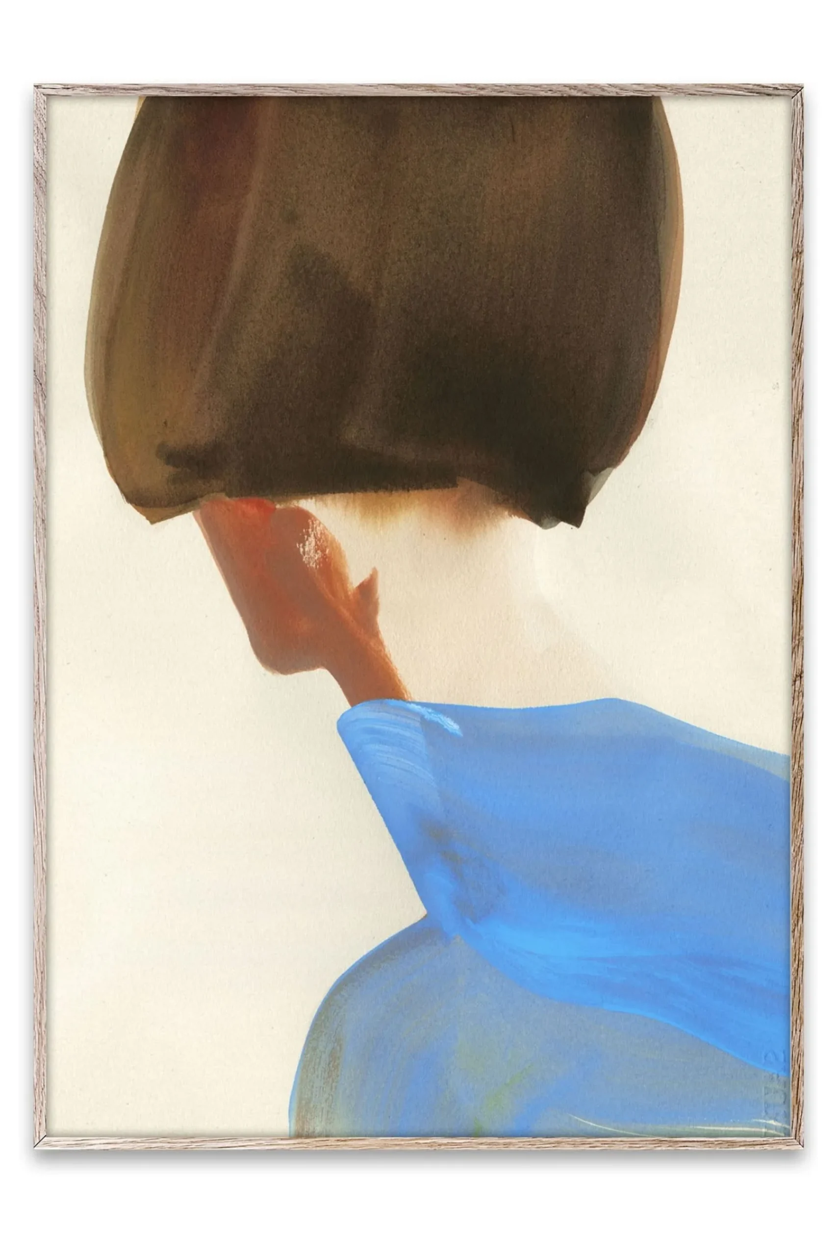 The Blue Cape Framed Wall Art Print in Natural Oak Frame*Paper Collective Best Sale