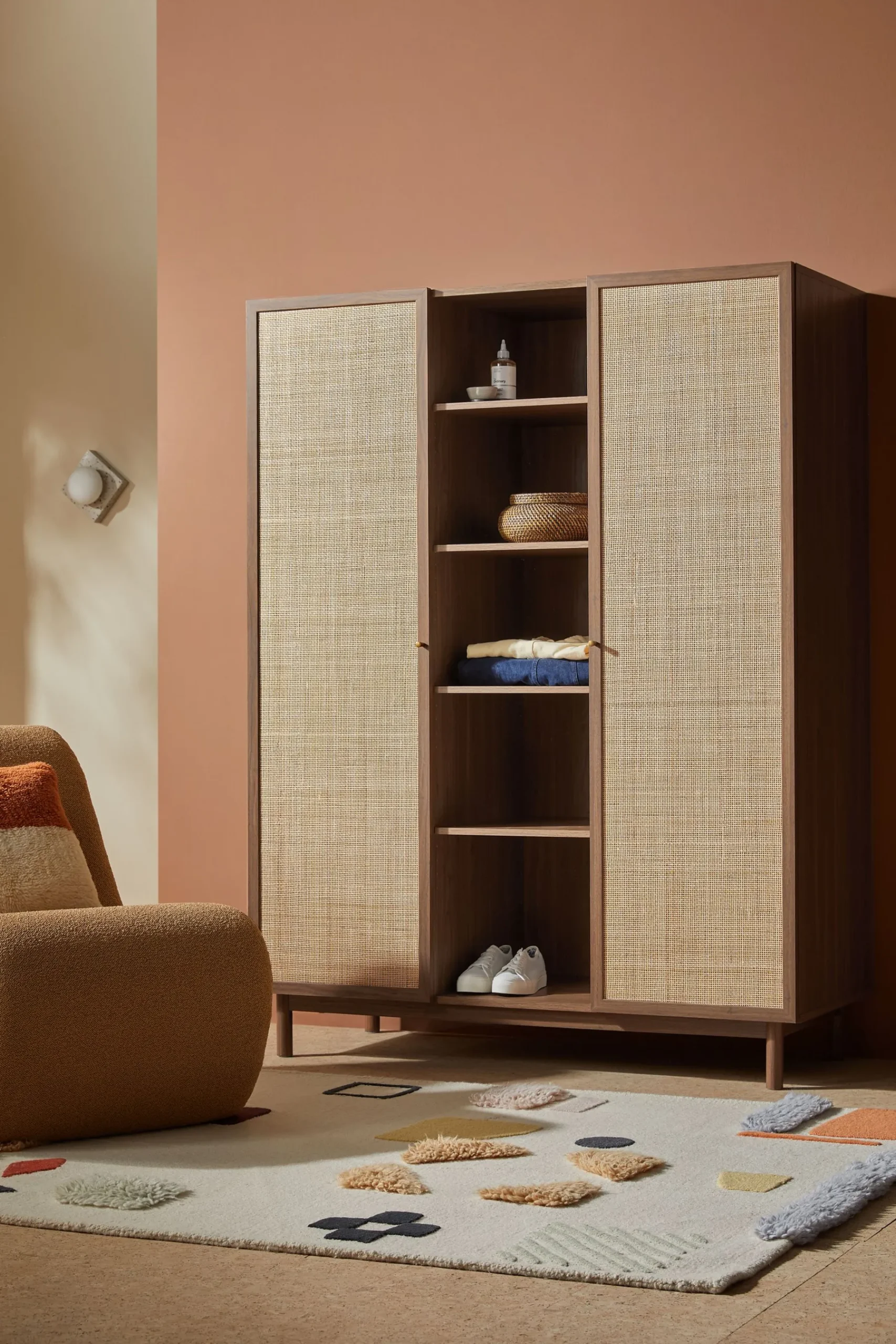 Pavia Natural Rattan Wardrobe*MADE.COM Best