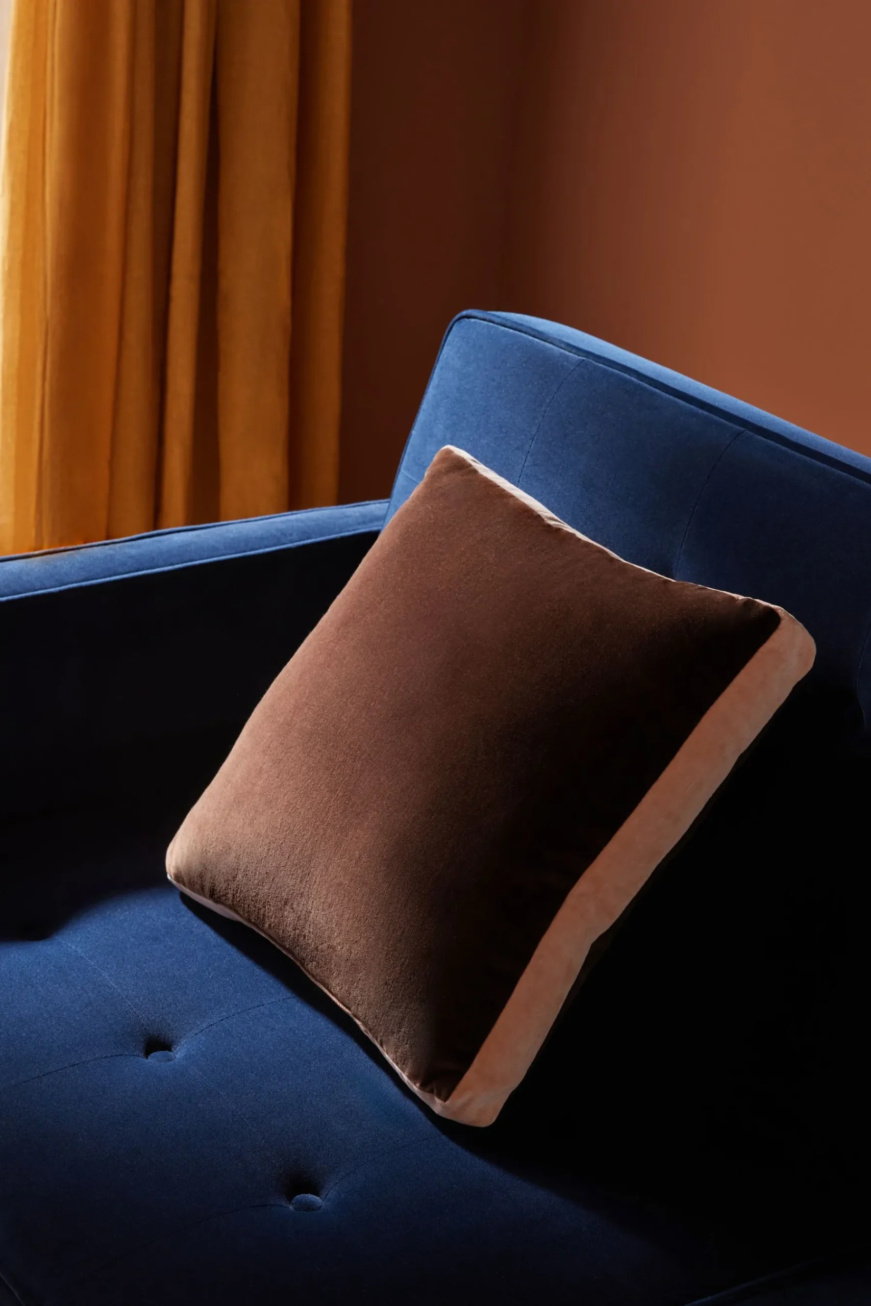 Petra Cotton Velvet Boxy Cushion*MADE.COM Cheap
