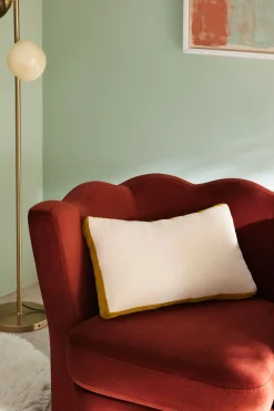 Petra Cotton Velvet Boxy Cushion*MADE.COM Cheap