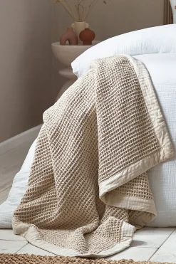 Canopy Waffle Textured Oversized 100% Cotton Throw*Yard Online
