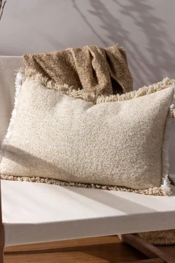Doze Woven Fringed Feather Filled Cushion*Yard Best