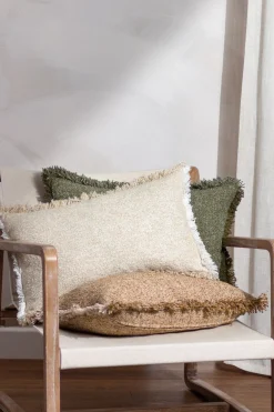 Doze Woven Fringed Feather Filled Cushion*Yard Best