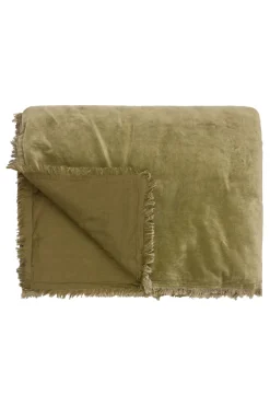 Jaye Velvet Fringed Filled 100% Cotton Bedspread*Yard Sale